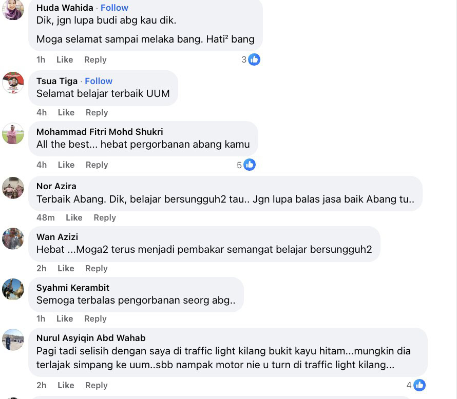 Abang sanggup tunggang motosikal